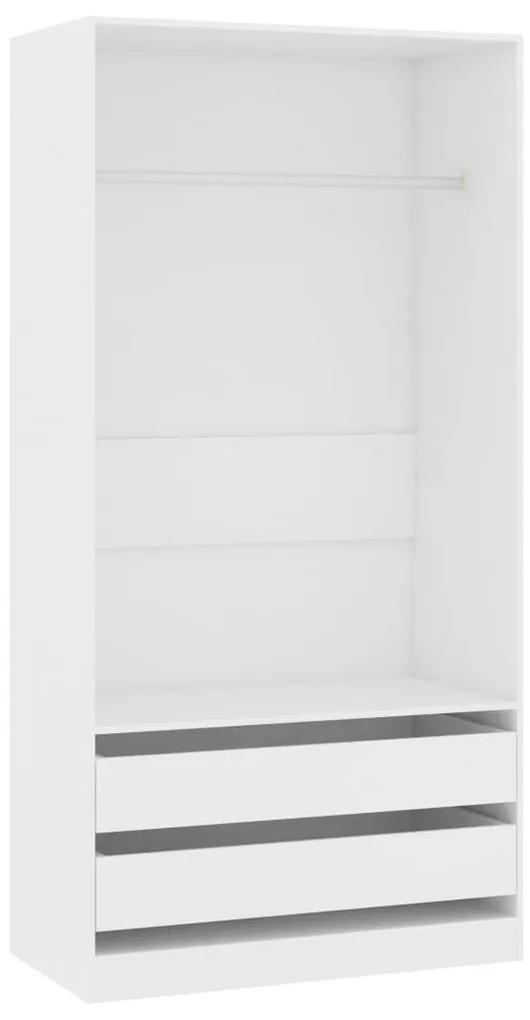 Armadio bianco 100x50x200 cm in legno multistrato