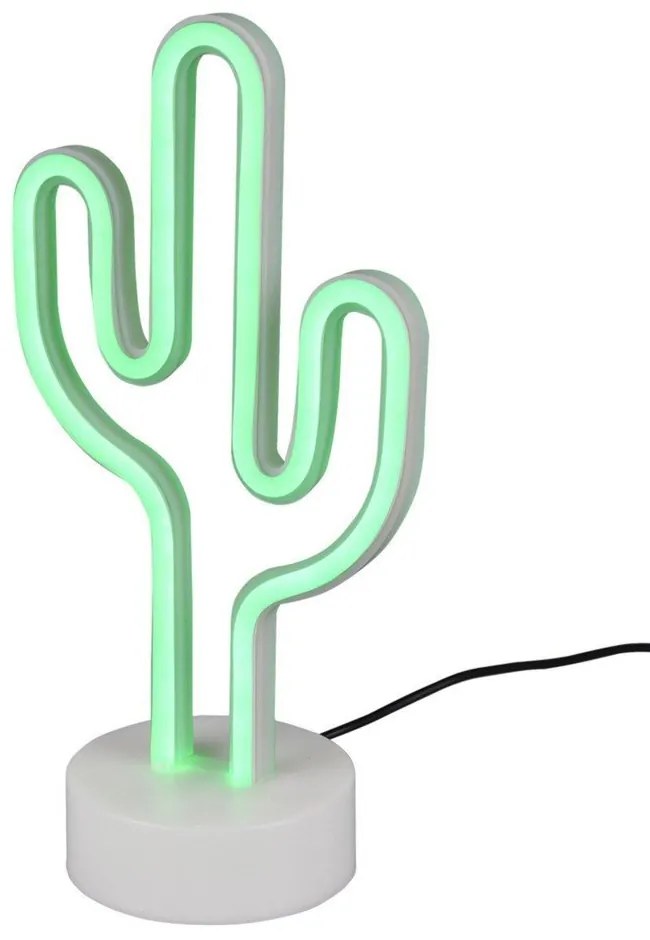 Lampada da tavolo a LED bianca (altezza 29 cm) Cactus - Reality