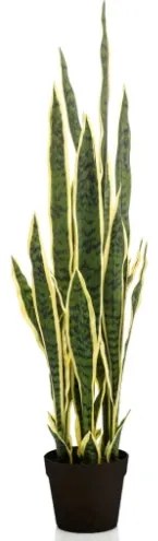 Emerald Pianta Artificiale Sansevieria in Vaso di Plastica 97 cm