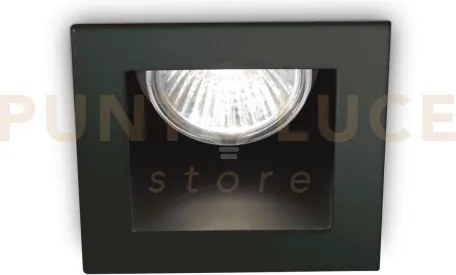 Funky faretto incasso nero 1 luce attacco gu10 9x9cm