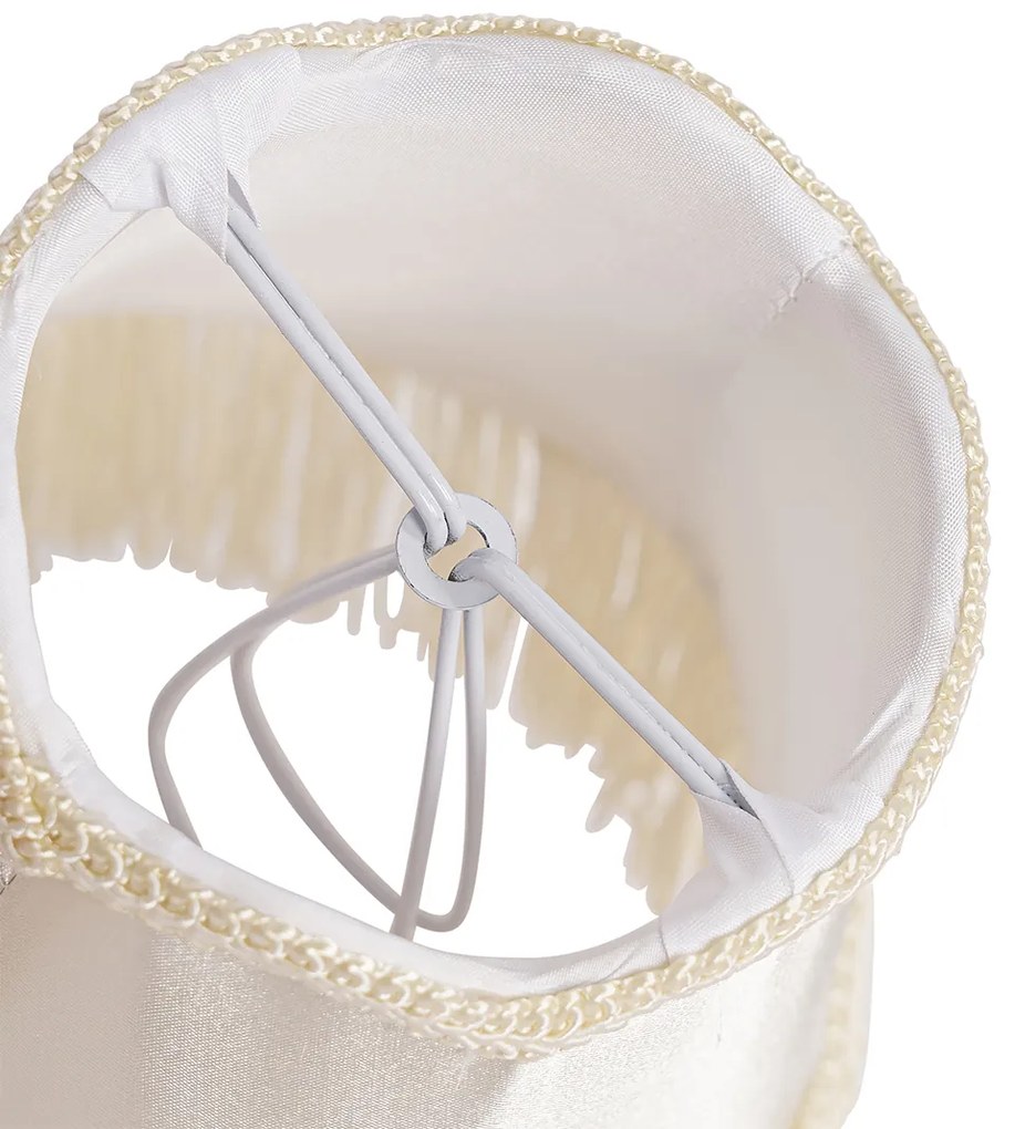 Paralume in tessuto a clip color crema 12 cm - Granny