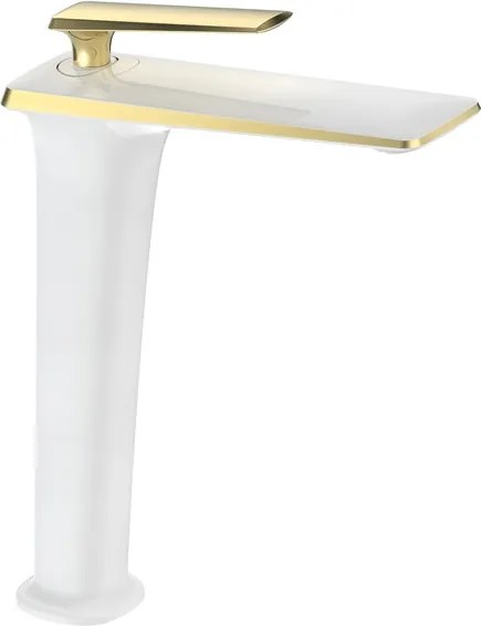 Mexen Purus batteria lavabo alta, bianca/oro - 745810-25