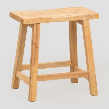 Confezione da 2 sgabelli bassi in legno di Arlan Legno Naturale - Sklum