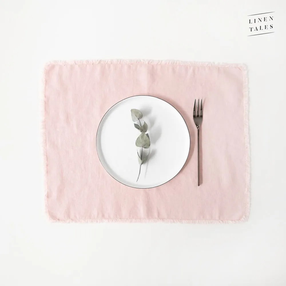 Tovaglietta in stoffa ø 45 cm Misty Rose - Linen Tales