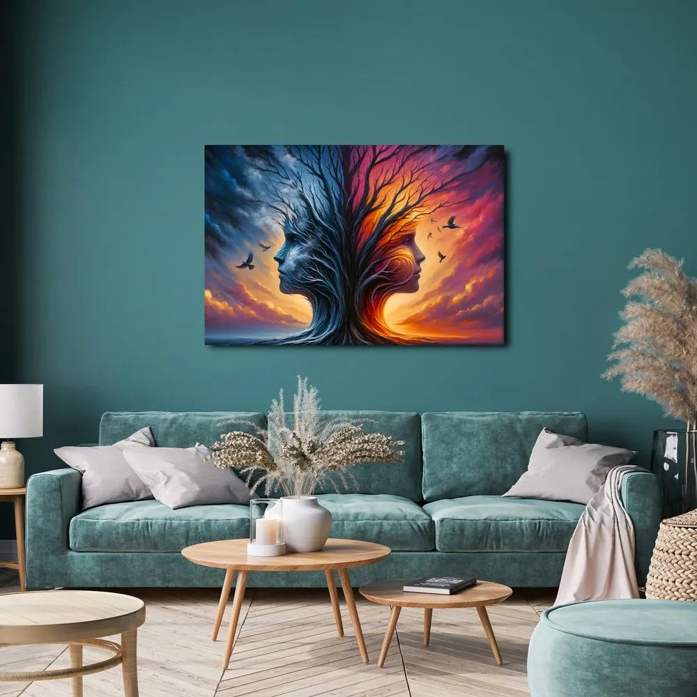 Quadro su tela – Albero della vita e volti