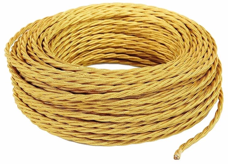 Cavo tessile 3 x 1.5 mm² L 25 m MERLOTTI oro matassa