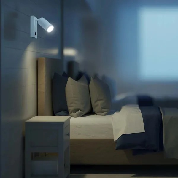 Faretto da parete con interruttore 1xGU10/35W/230V bianco