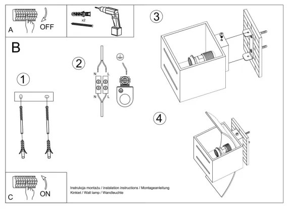 Applique LORETO 1xG9/40W/230V grigio