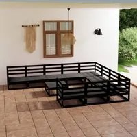 Set Divani da Giardino 11 pz in Legno Massello di Pino cod mxl 41724