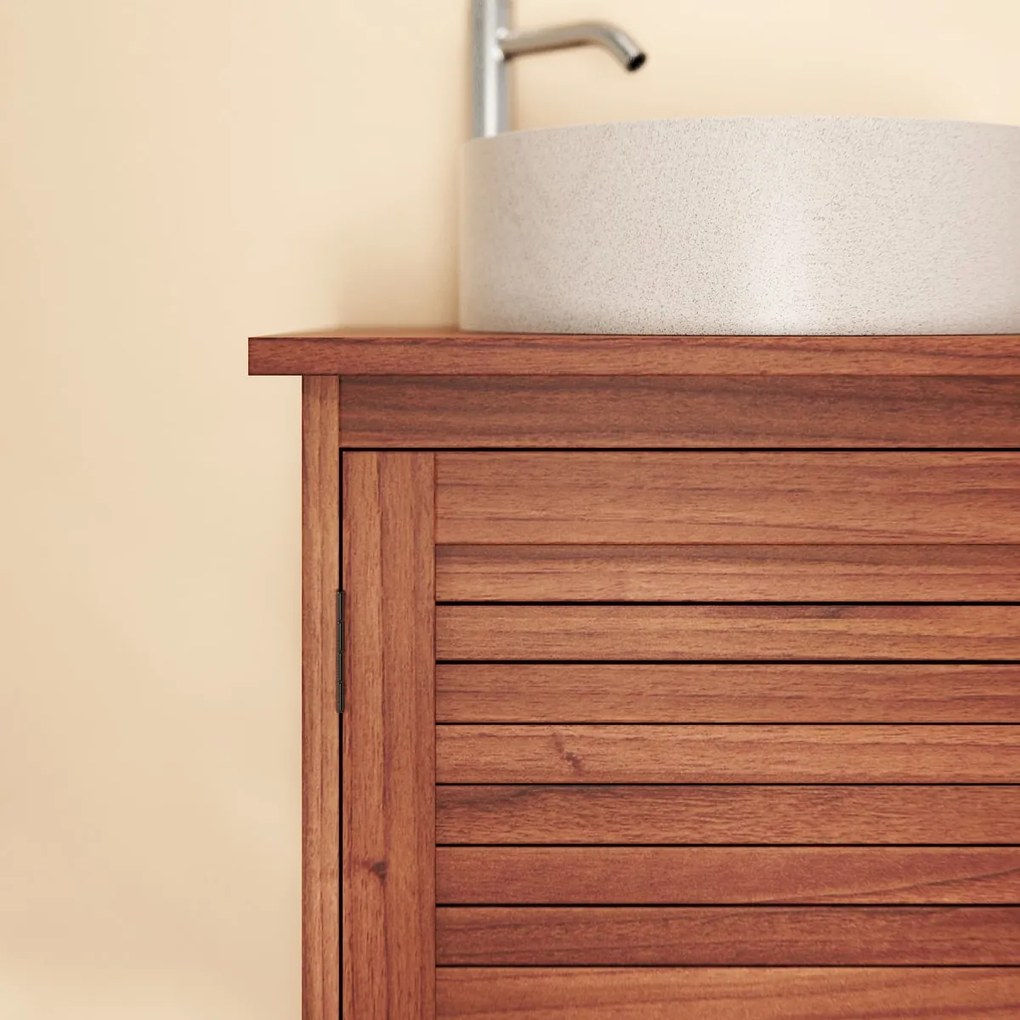 Tikamoon - Mobile sotto lavabo Loggia in legno di acacia massello 60 cm