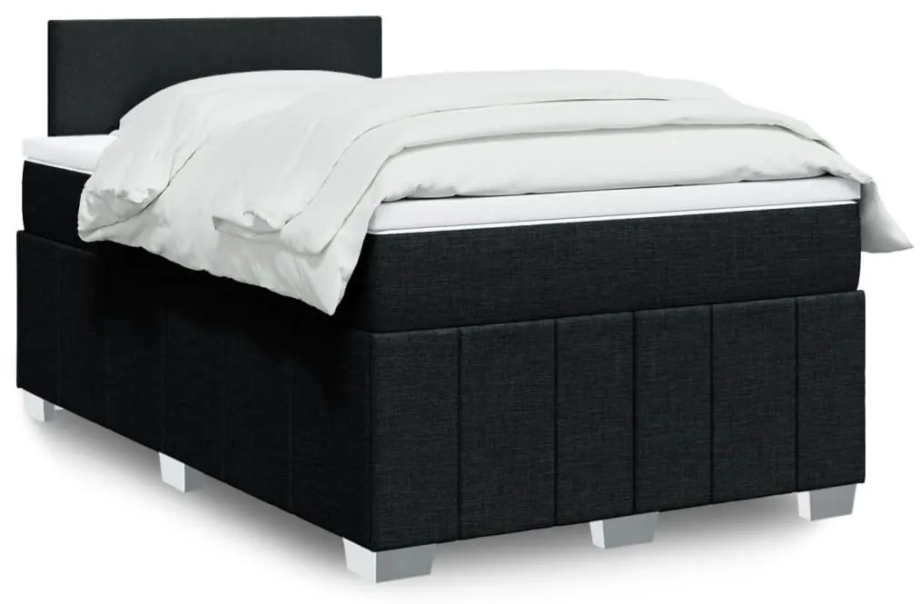 Giroletto A Molle Con Materasso Nero 120x200 Cm İn Tessuto /