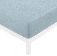 Lenzuolo con angoli singolo azzurro cotone