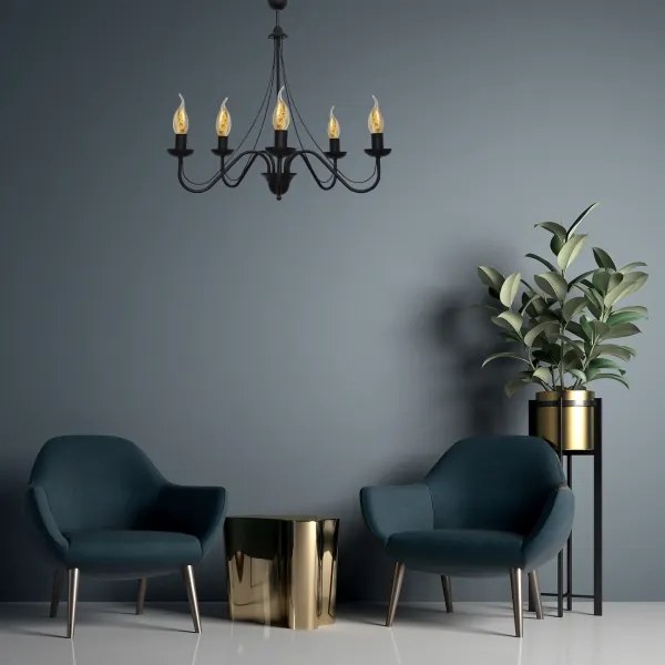 Lampadario a sospensione con filo MALBO II 5xE14/10W/230V