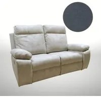 Divano Milano 2 posti 2 recliner manuali grigio