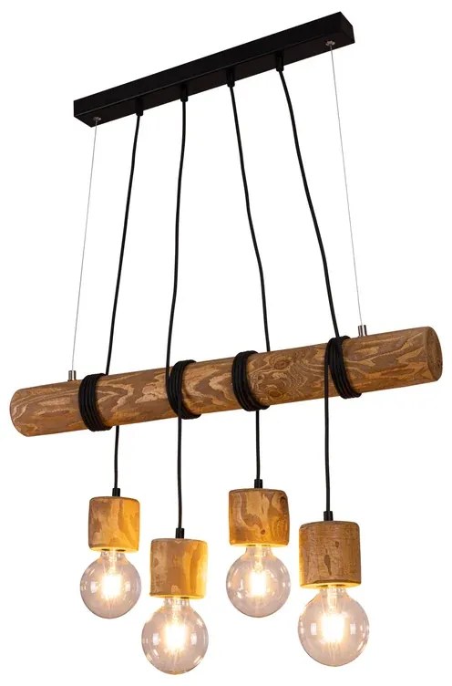 Lampadario Montagna Lampadario Montagna 4x E27 SPOT-LIGHT marrone paralume marrone 4x E27 SPOT-LIGHT