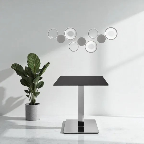 Applique 25x36 cm POIS in metallo verniciato Silver