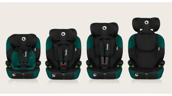 Lionelo - Seggiolino auto LEVI ONE i-Dimensioni 76-150 cm nero/verde