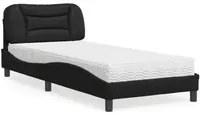 Letto con Materasso Nero 90x200 cm in Similpelle 3208696