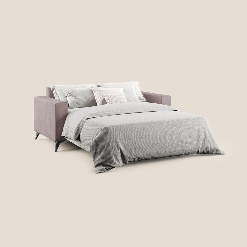 Pegaso divano letto con poggiatesta reclinabili e rivestimento T02 rosa