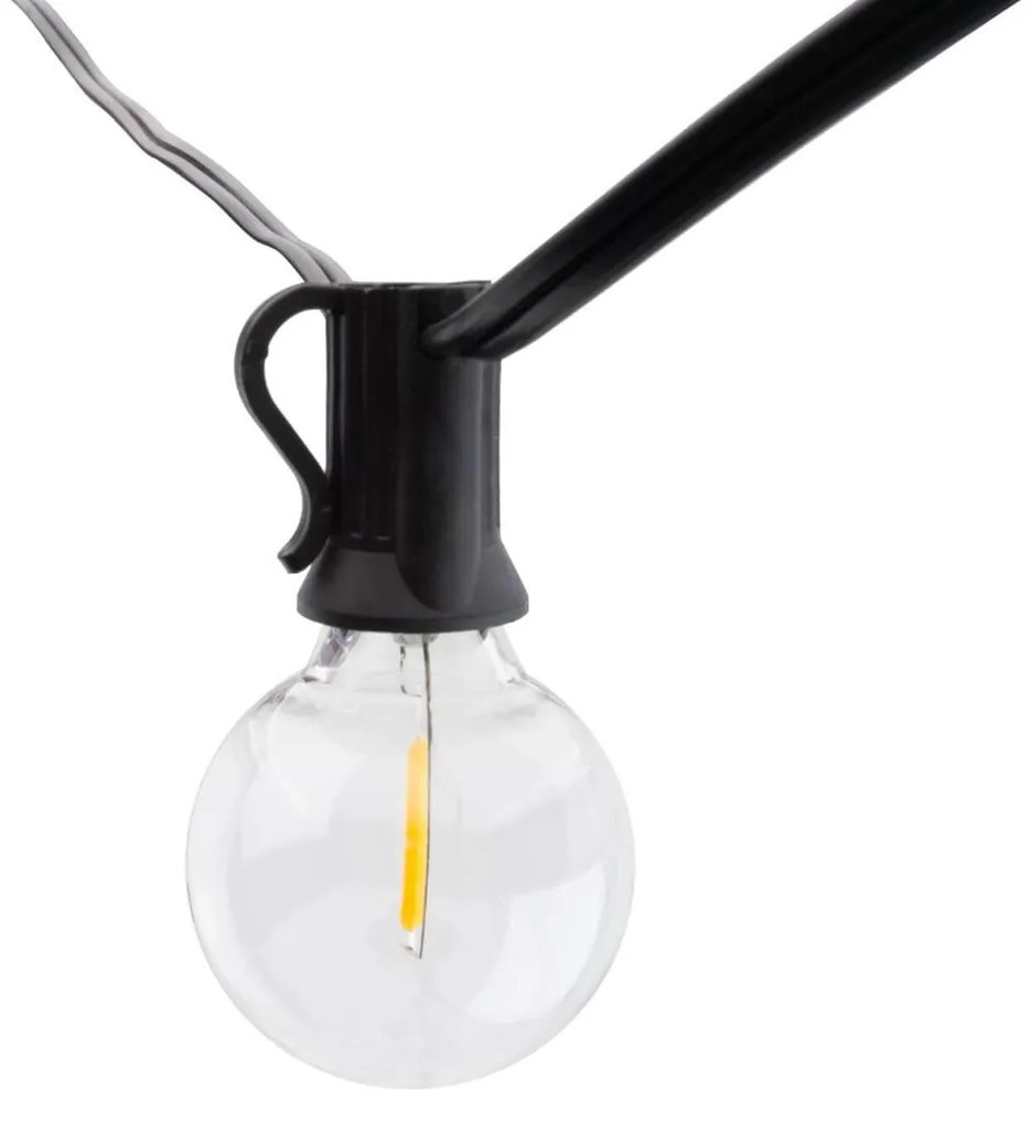 Catenaria SOLARE 10 Lampadine LED 05W Bianco Caldo - 5.5m Colore Bianco Caldo 2.700K