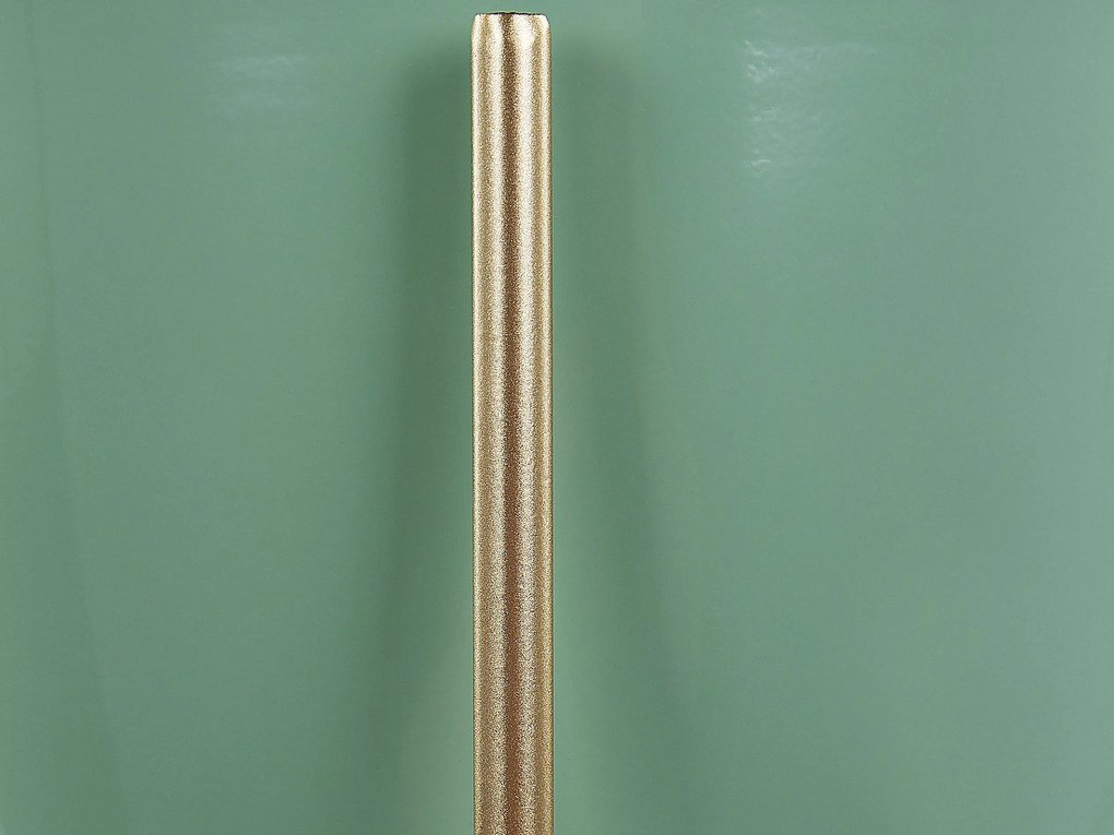 Vaso per fiori in metallo 16 x 16 x 31 cm verde ed oro LEFKI Beliani
