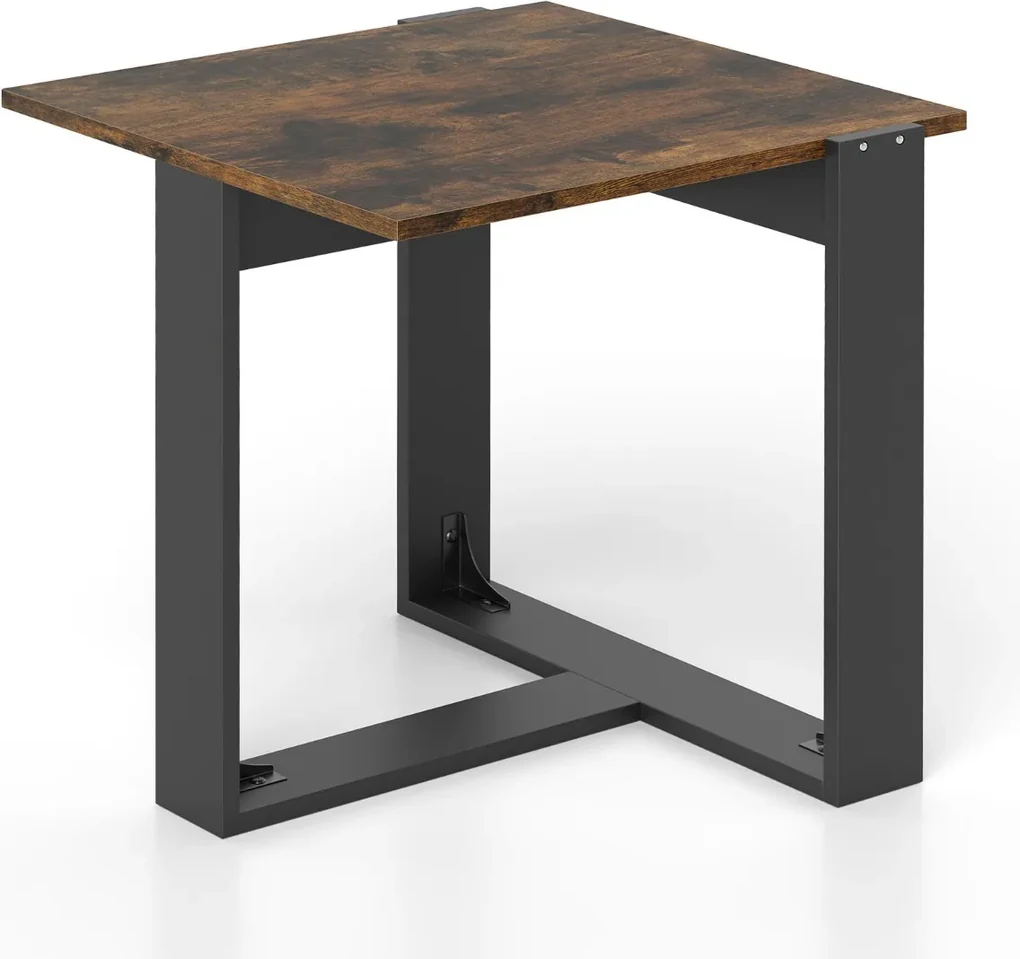 Tavolino Stretto Lifenite Con Portariviste – Set Da 2 – Larghezza 18 Cm – In Metallo E Legno – Per Piccoli Spazi, Soggiorno, Camera Da Letto – Nero - 3
