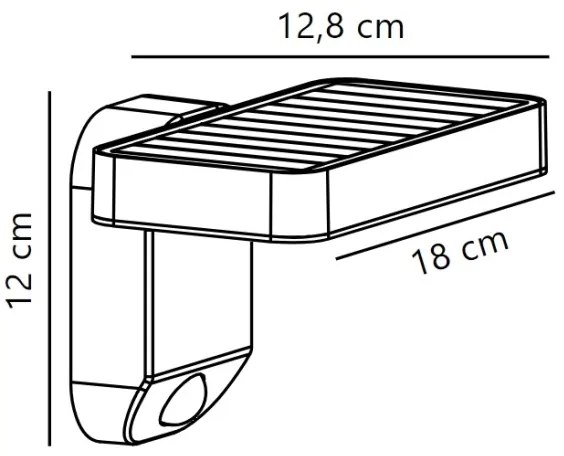 Nordlux - Lampada solare da parete LED con sensore RICA LED/5W/3,7V IP44