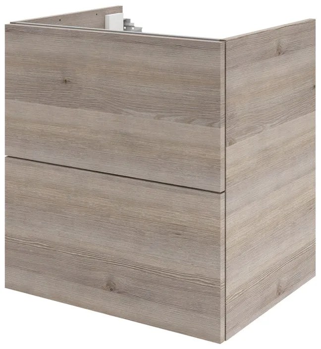 Mobile da bagno sotto lavabo SENSEA Neo grigio lucido L 60 x H 64 x P 48 cm 2 cassetti, lavabo non incluso