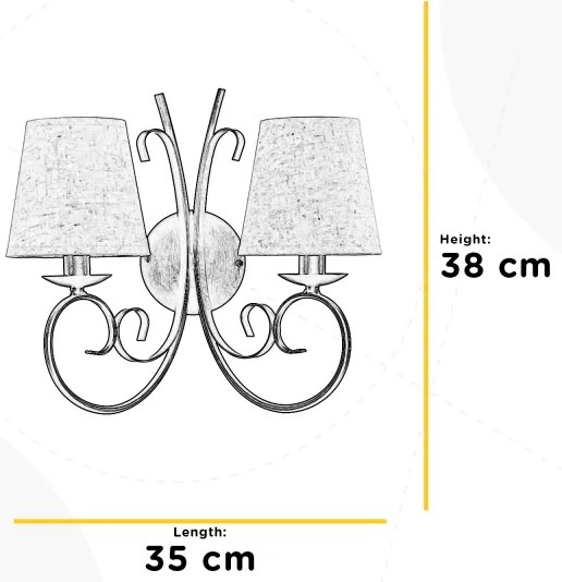 ONLI - Applique POMPEI 2xE14/6W/230V bronzo