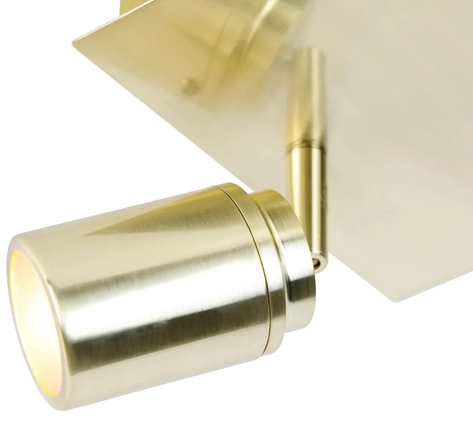 Faretto moderno per bagno ottone quadrato 2 luci IP44 - Ducha