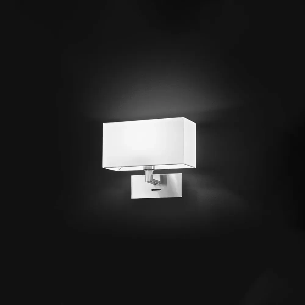 Applique Parete ONLI 1 Luce - Metallo Bianco/Argento Con Vetro Calla Para Calli Mani