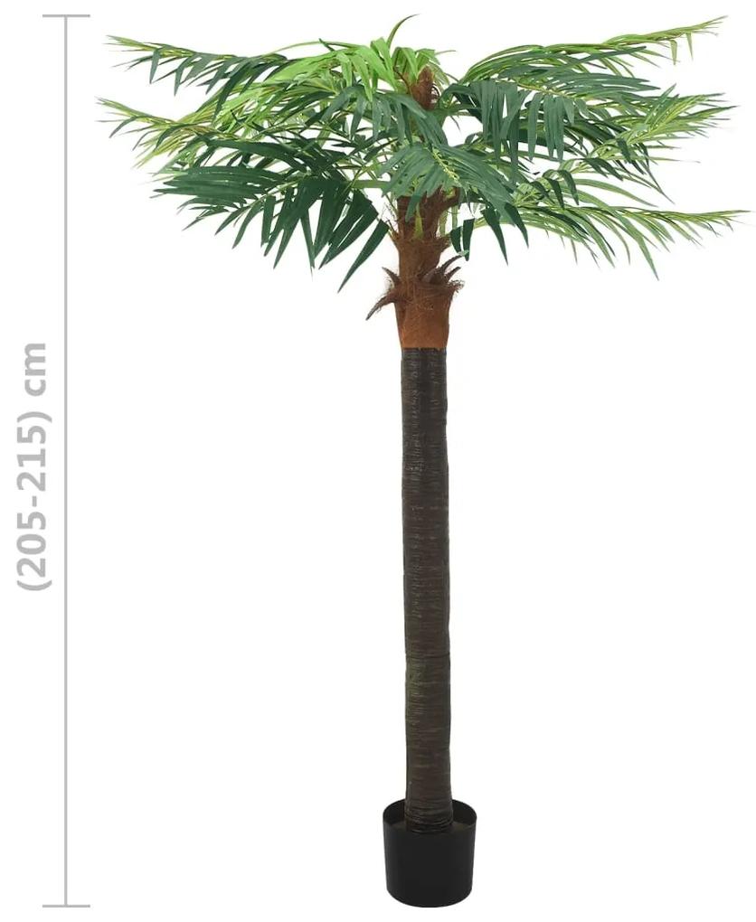 Palma di Phoenix Artificiale con Vaso 215 cm Verde