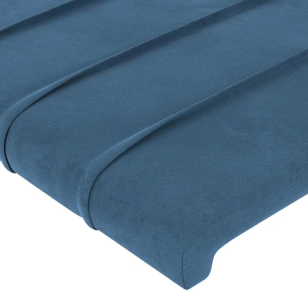 Testiera blu scuro 90x5x78/88 cm in tessuto