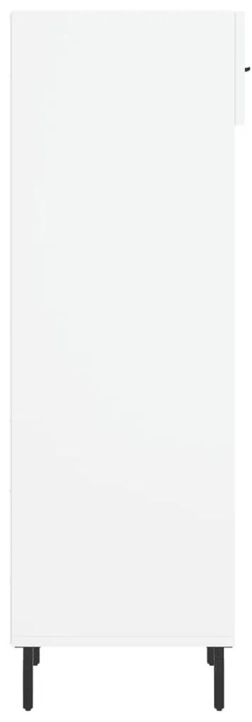 Scarpiera Bianco Lucido 30x35x105 cm in Legno Multistrato