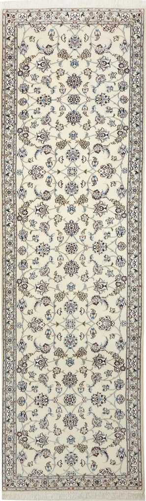Nain Tappeto 90x330 Beige (Iran) Annodato A Mano