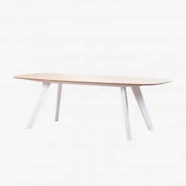 Tavolo Da Pranzo Ovale In Legno (240x100 Cm) Onar Bianco - Sklum