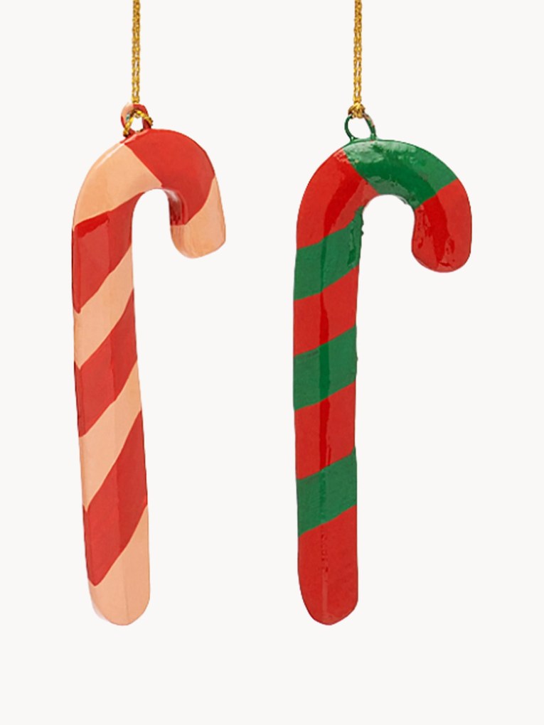 Set di 2 addobbi albero di Natale Candy Cane