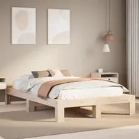 Letto senza Materasso 135x190 cm in Legno Massello di Pino 3308747