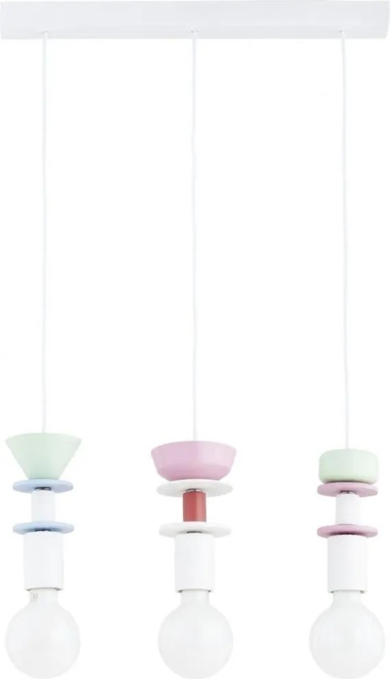 Lampada a sospensione con cavo LUMIO 3xE27/15W/230V, multicolore