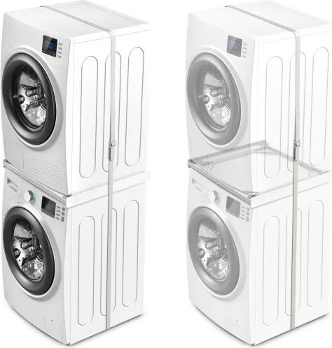 Meliconi 656115 - Distanziale per lavatrice e asciugatrice 70 cm bianco