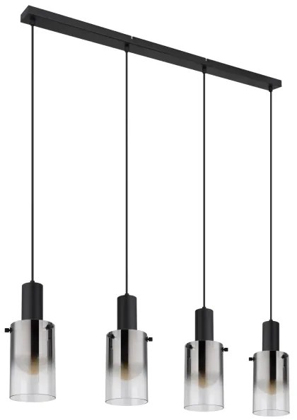 Globo 15907-4H - Lampadario a sospensione con filo FLORENTINA 4xE27/40W/230V nero