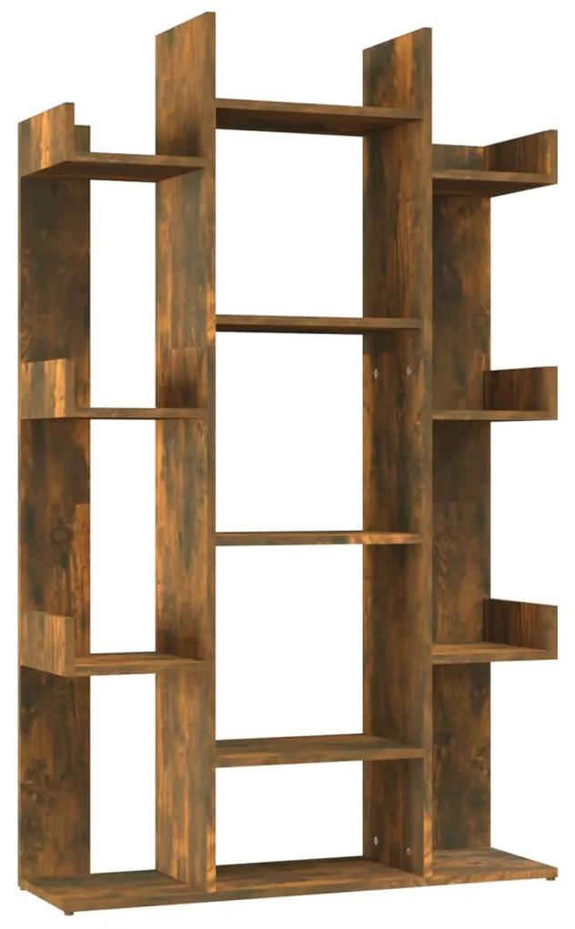 Libreria rovere fumo 86x25,5x140 cm in legno multistrato