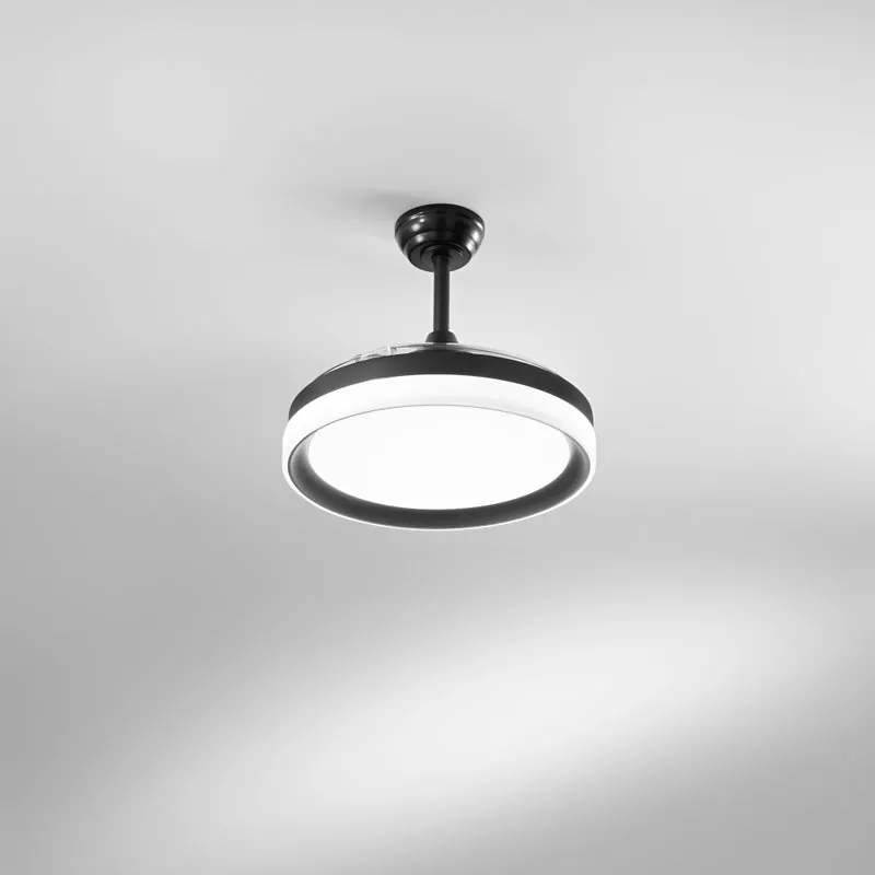 Ventilatore da soffitto Led Albatros nero , D. 106 cm INTEC