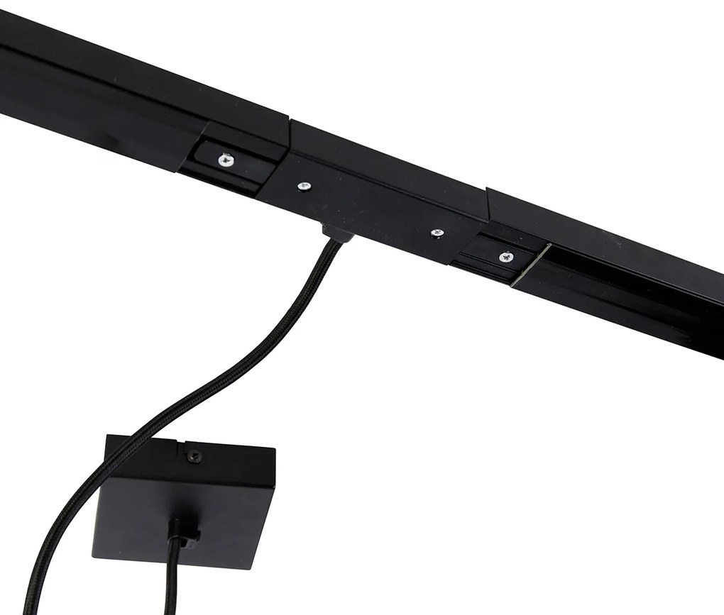 Sistema a binario monofase bronzo scuro con 4 faretti e alimentatore quadrato - Jeana