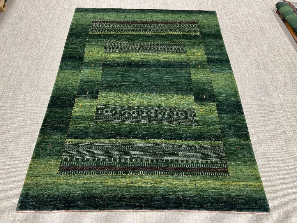 Loribaft Tappeto 210 x 280 Verde (Iran) Annodato A Mano