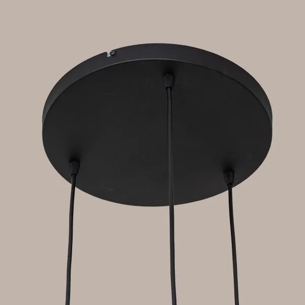 Lampadario a sospensione con cavo SOLANO 3xE27/15W/230V nero/cromo lucido