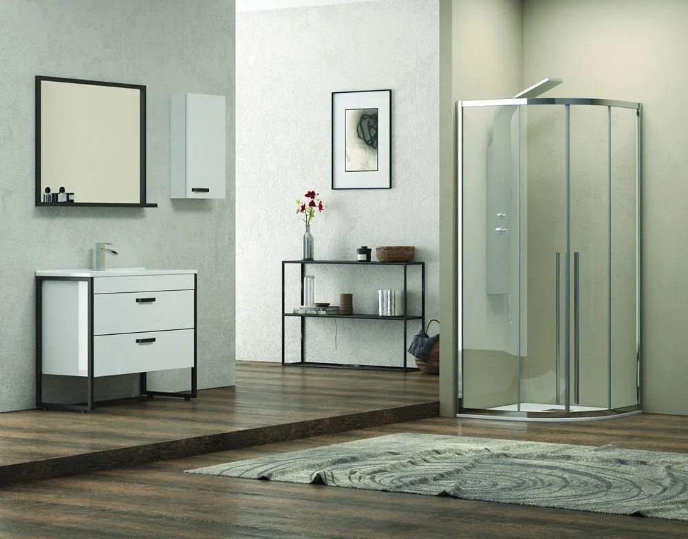 Box doccia circolare 90x90 vetro 8mm anticalcare KE2000 - KAMALU