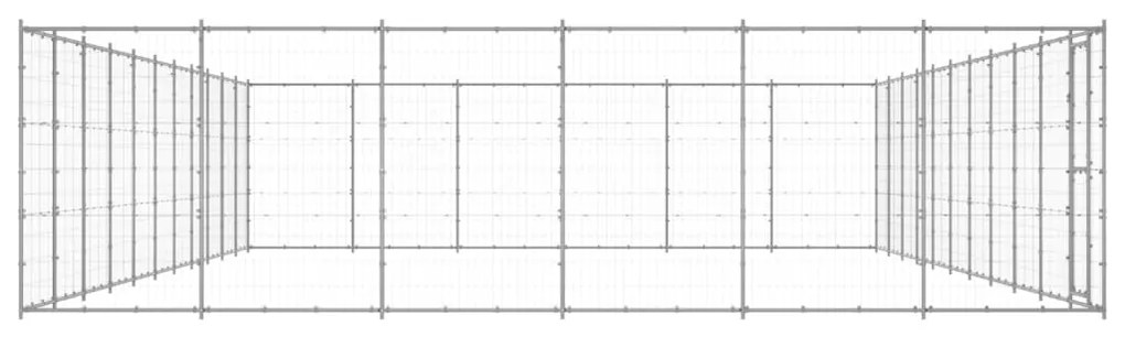Gabbia per cani da esterno in acciaio zincato 79,86 m²