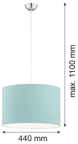 Argon 4135 - Lampadario su corda MAGIC 1xE27/15W/230V turchese