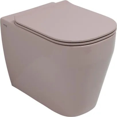Vaso WC filomuro OLYMPIA CERAMICA tuttoevo, sedile incluso P 53 x L 36 x H 42 cm rosa lucido